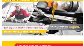 Chevrolet Thăng Long khuyến mãi: Tặng khách hàng Voucher thay dầu + Thẻ khuyến mại trị giá 20.000.000đ